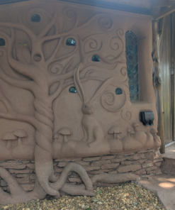 Outside of Earth Themed Cob Glamping Pod